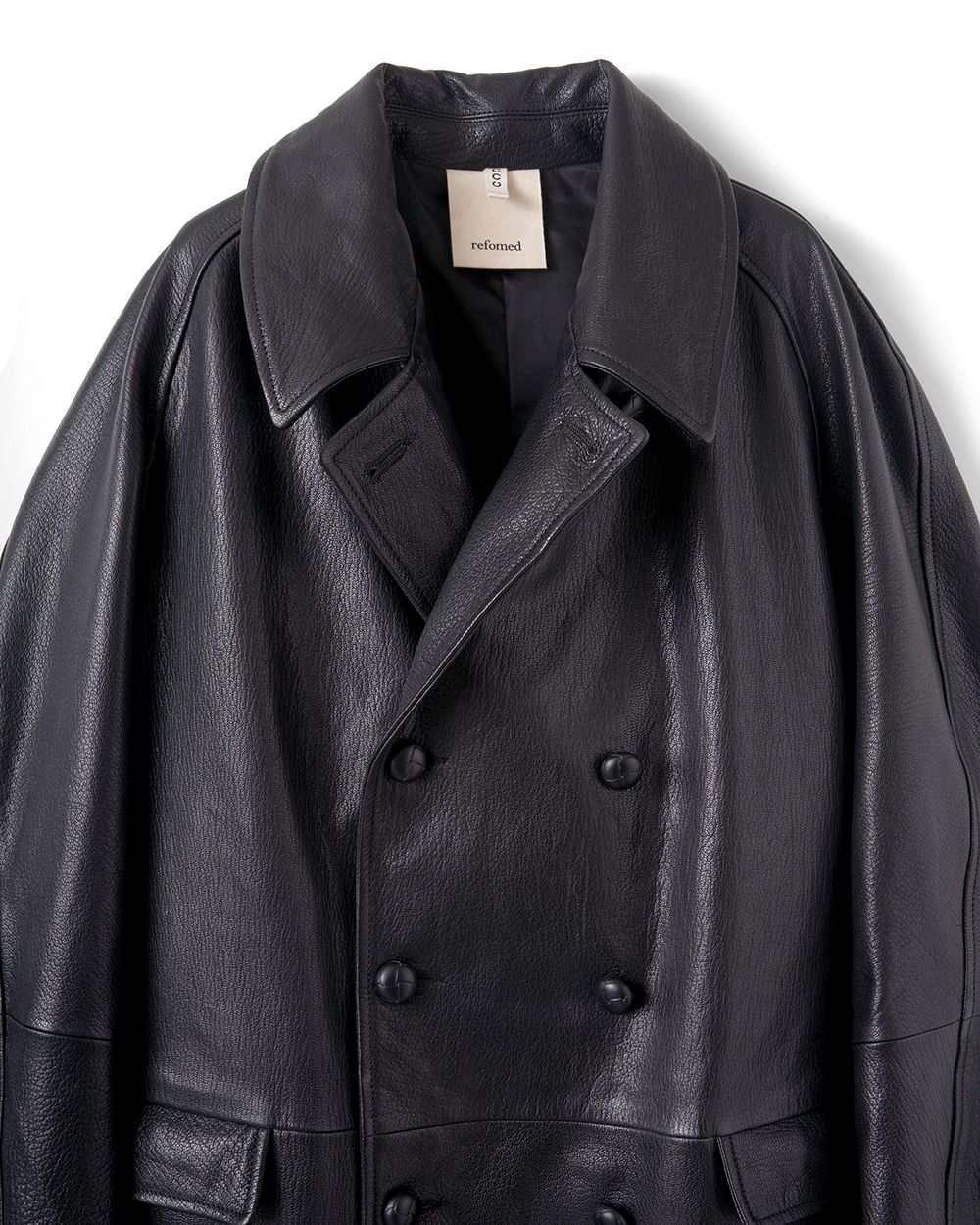 CCU LEATHER FORMAN COAT（BLACK）