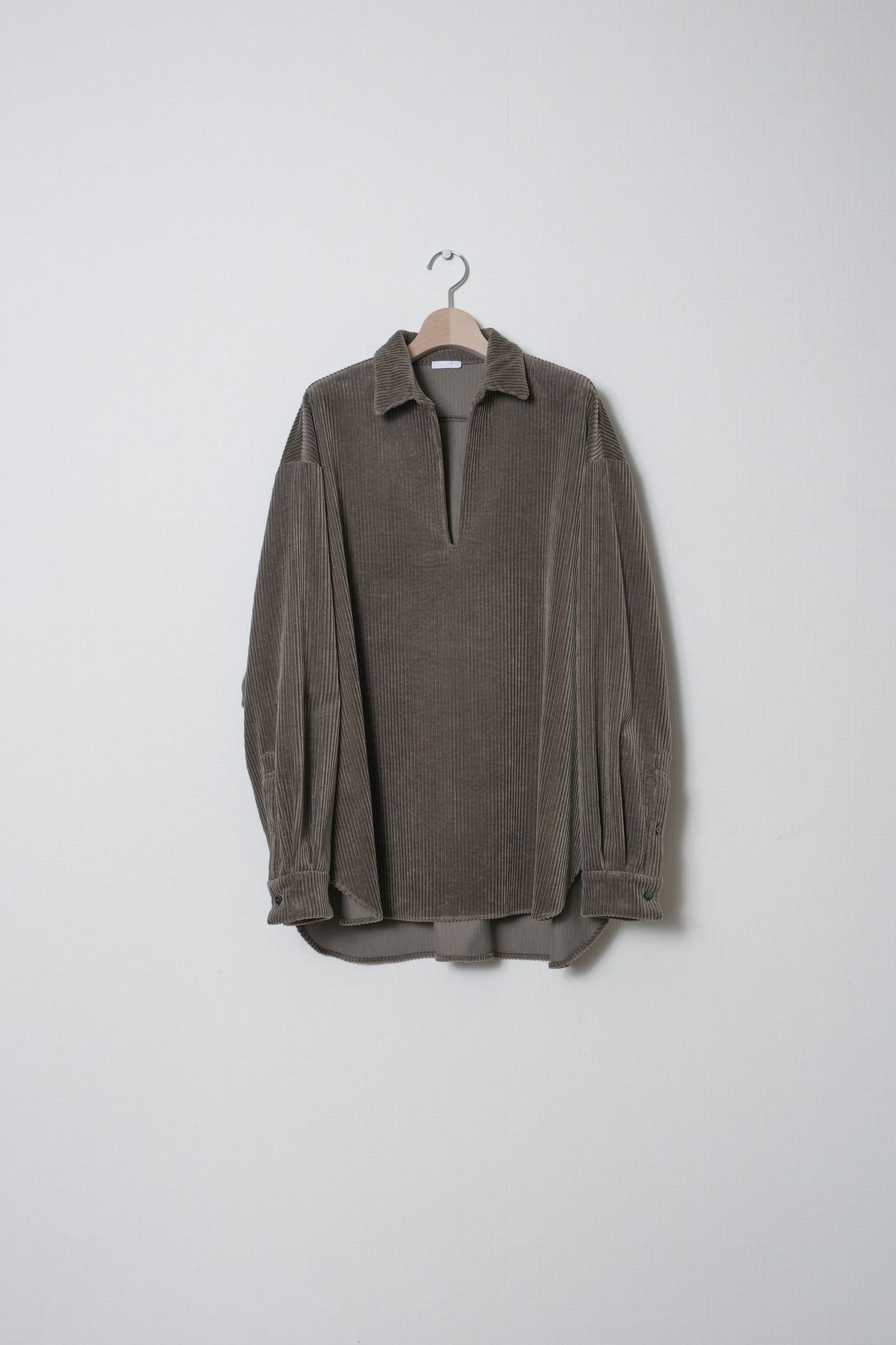 Corduroy Skipper Shirts （BEIGE）