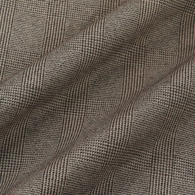 28G Loop Yarn Glen Check Ether Shirt（BEIGE）