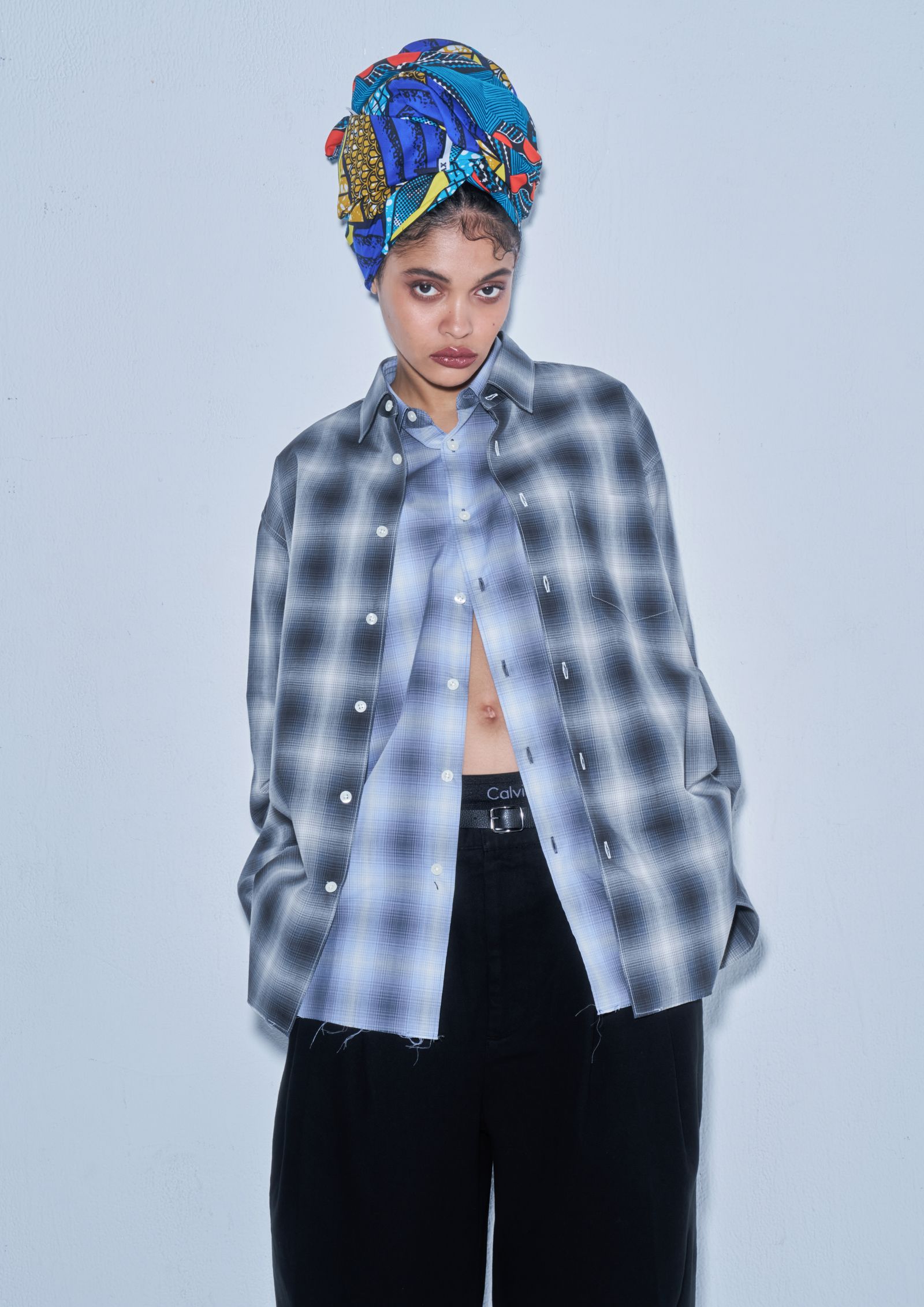 Prime Fit Lux Ombre Shirt（BLUE）