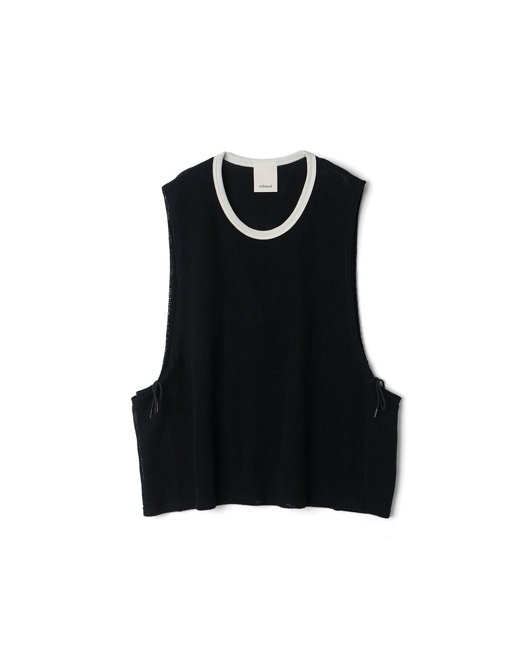 COTTON LAYERED MESH BIBS / BLACK