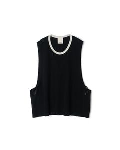COTTON LAYERED MESH BIBS / BLACK