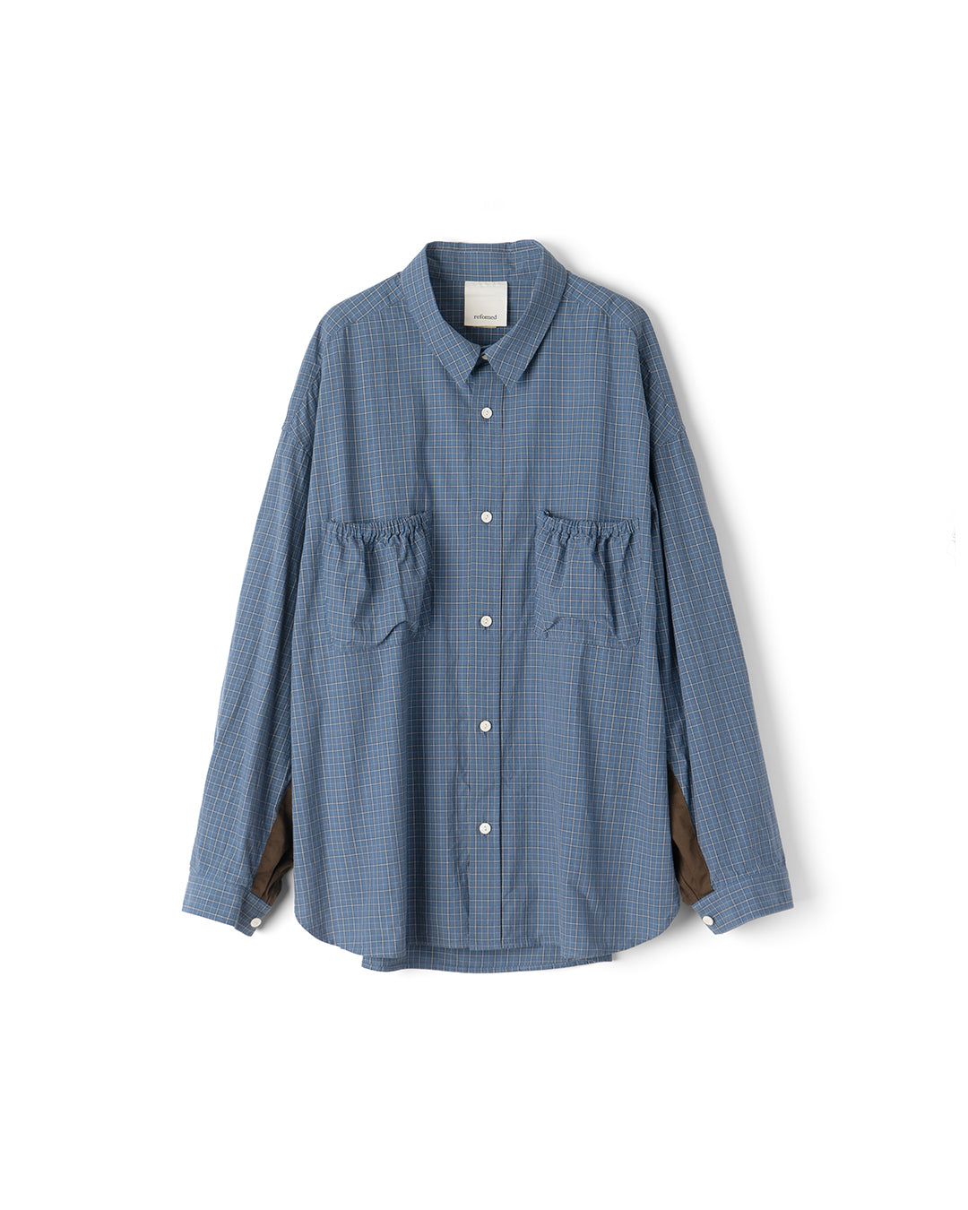 WRIST PATCH WIDE SHIRT "CHECK"
