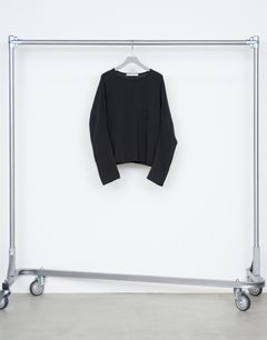 PANNELD LONG SLEEVE T-SHIRT（FADED BLACK）