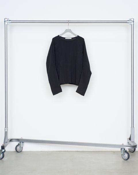 PANNELD LONG SLEEVE T-SHIRT（FADED BLACK）