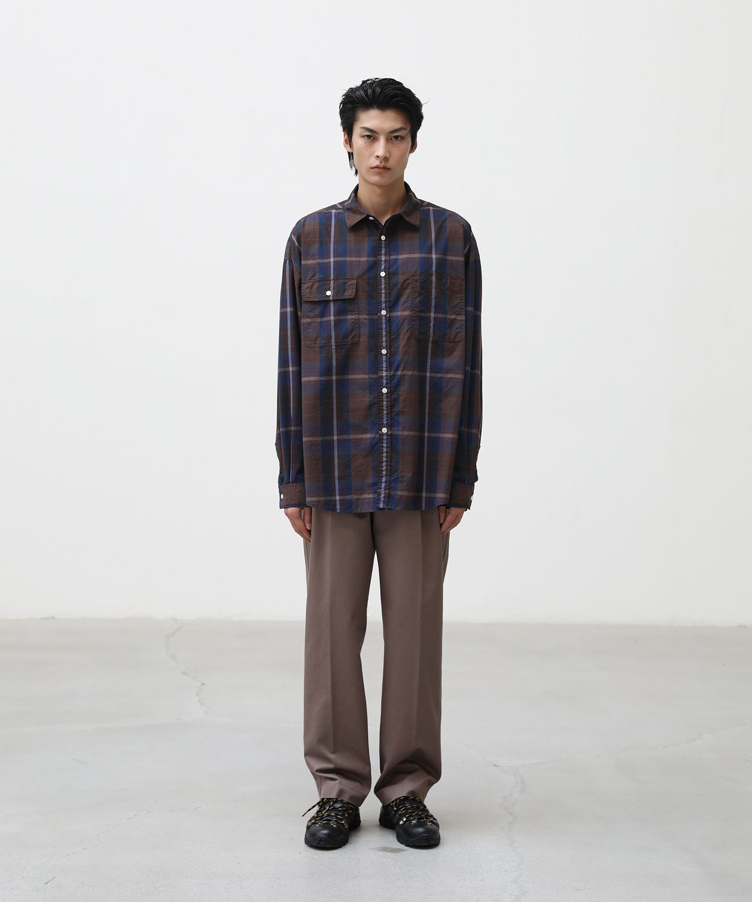 Portland Check Shirt（Brown Blue）