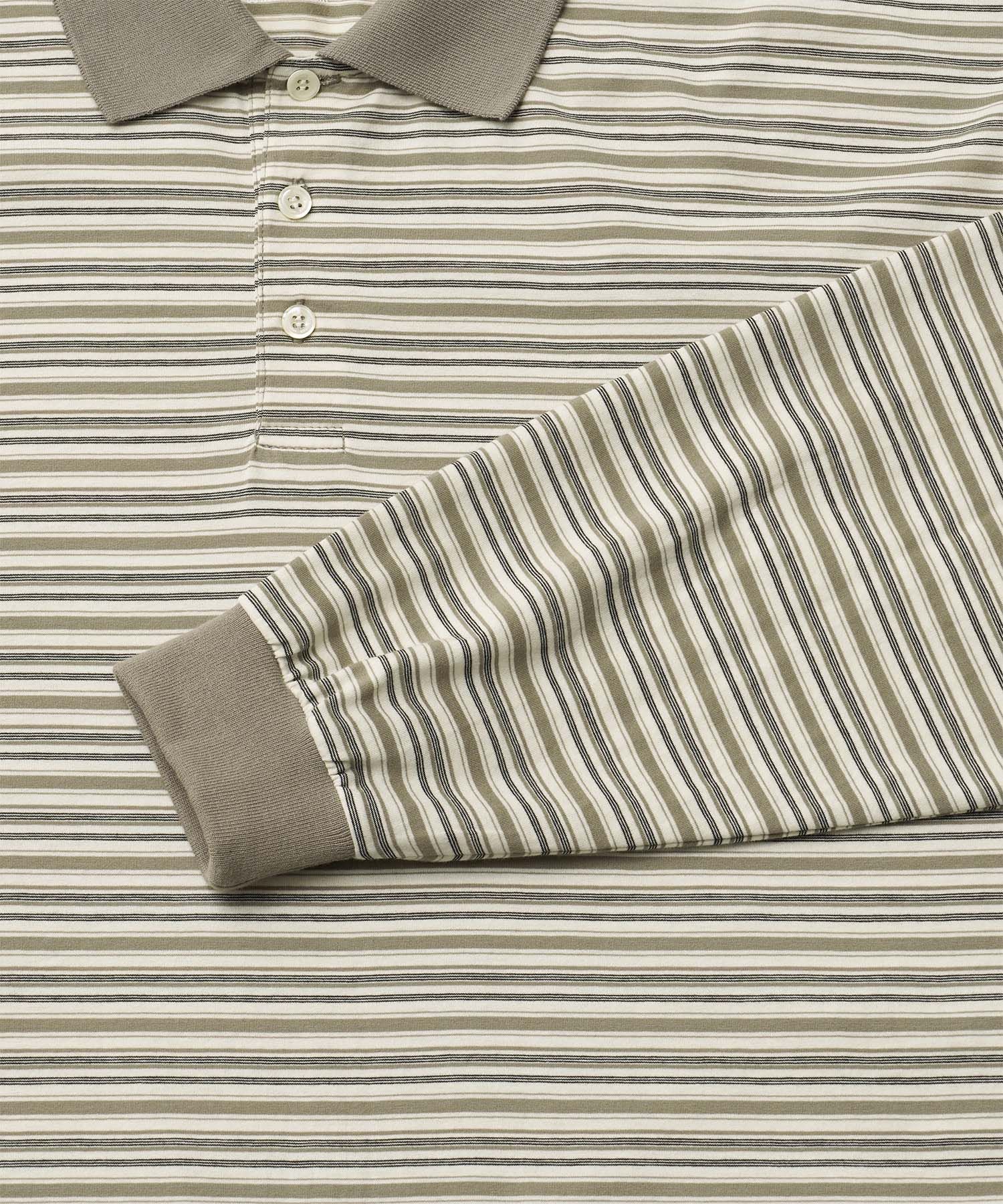 Brief Stripe Rugby TEE(LIGHT KHAKI)