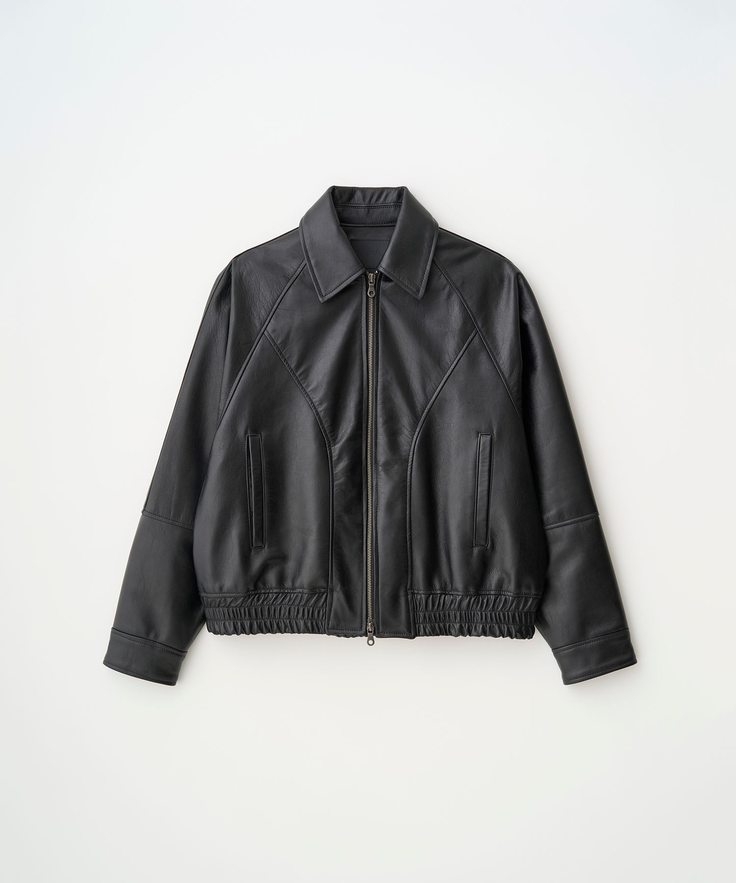 VEIL LEATHER JACKET（BLACK）