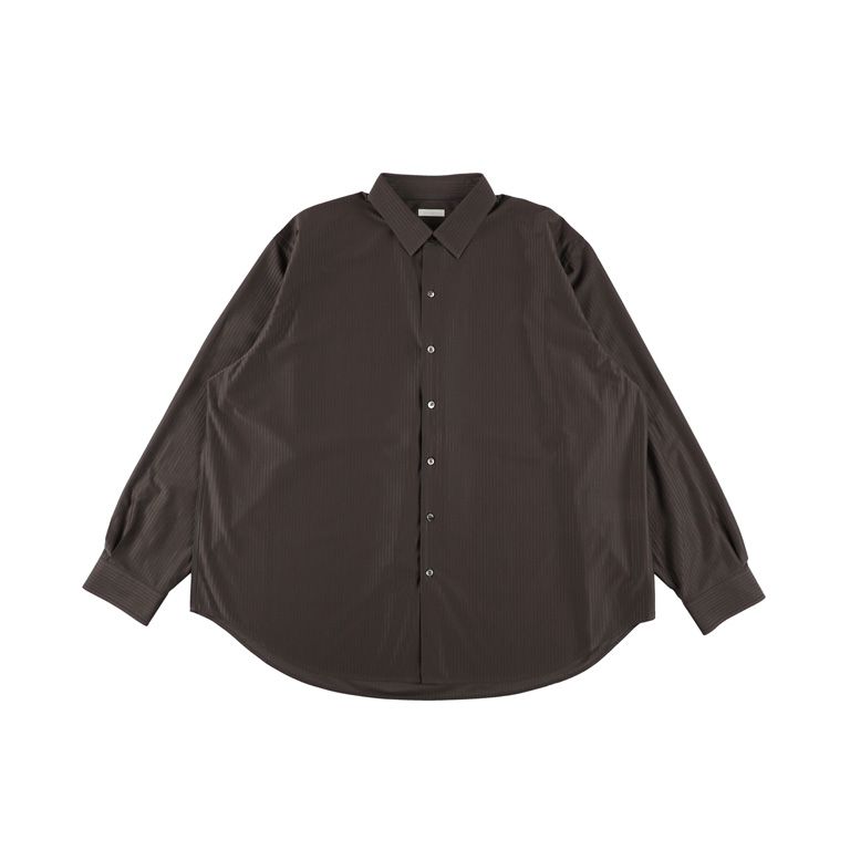 46G Stripe Atmosphere Shirt（CHARCOAL BROWN）
