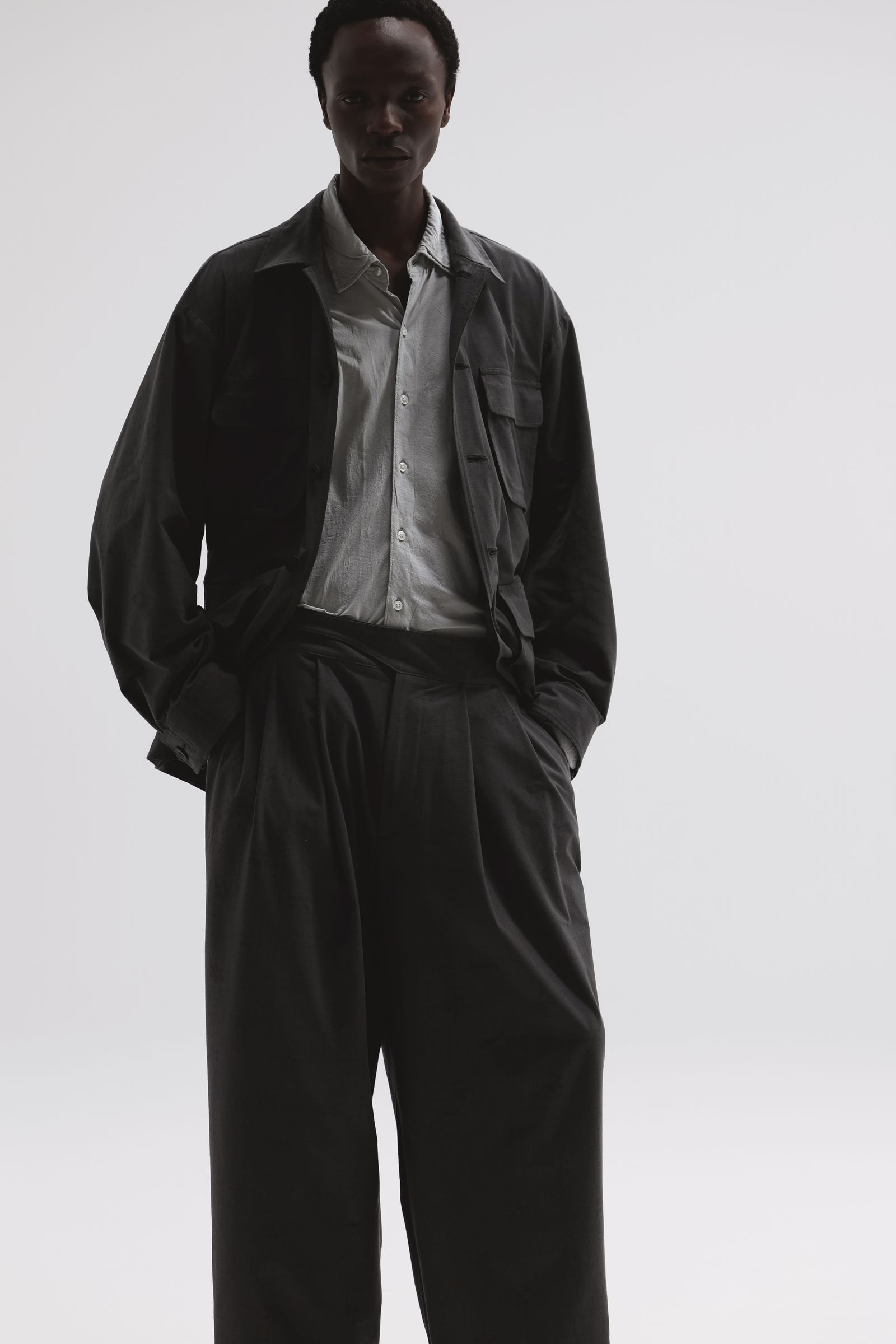 46G Opal Print Gurkha Pants（CHARCOAL PRINT）