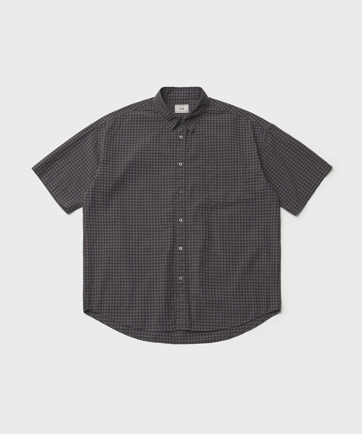 Huge Gingham Check Shirt（CHARCOAL BROWN）