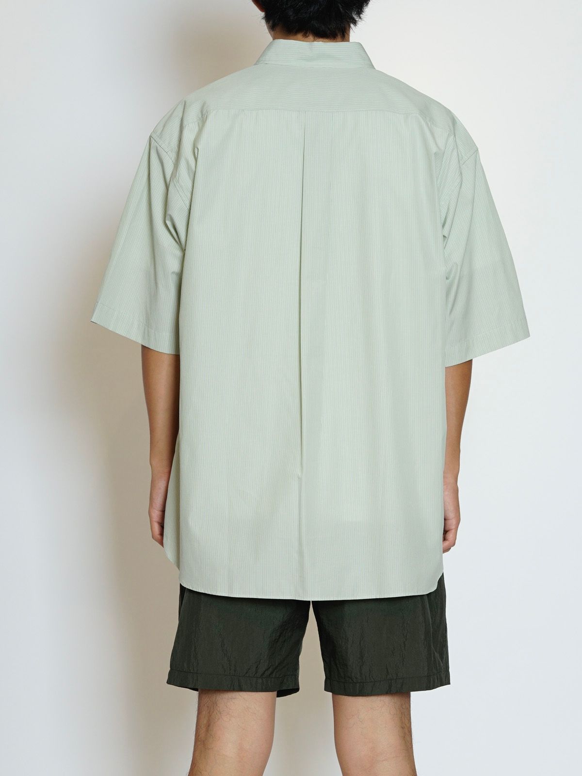 S/S REGULAR SHIRTS（GREEN STRIPE）