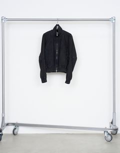PANELED ZIP UP SWEAT SHIRT FADED（BLACK）