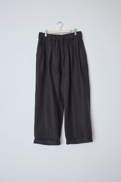 Linen Silk Oversize Pants（BLACK）