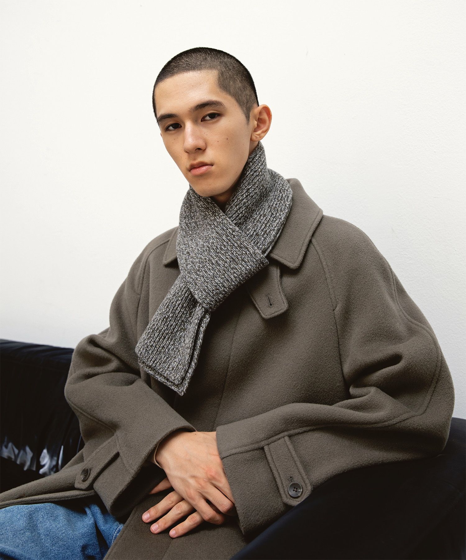 Layer Twill Muffler（Moss Stone）