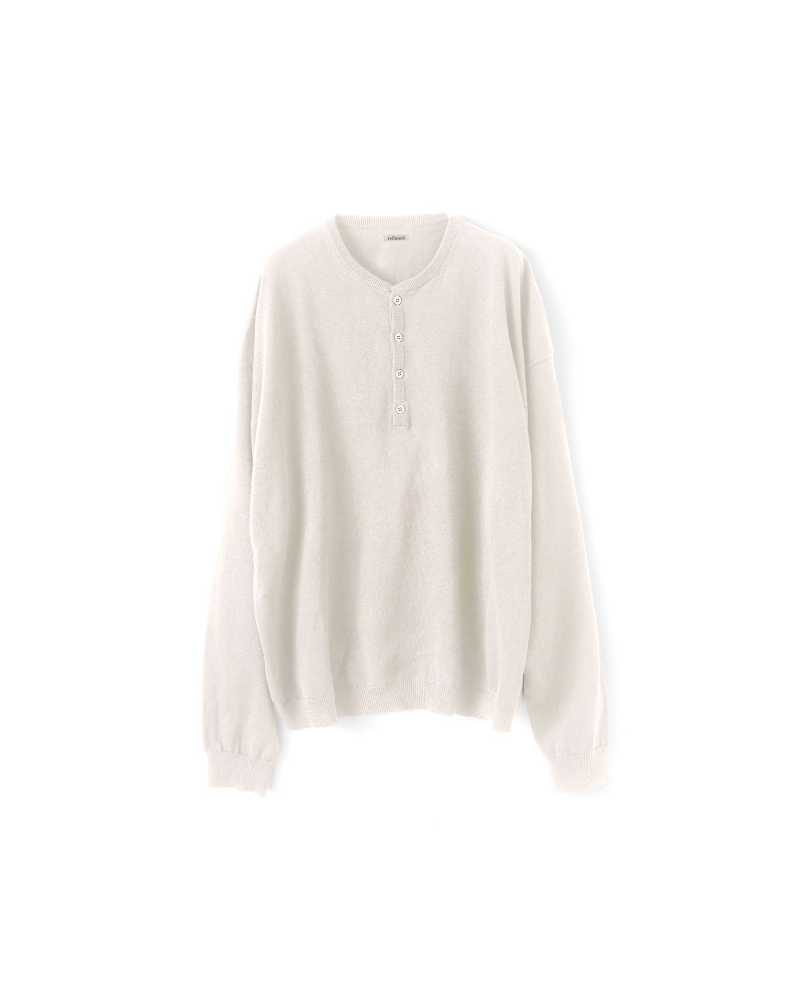 OLD MAN HENLEY NECK KNIT（BEIGE）