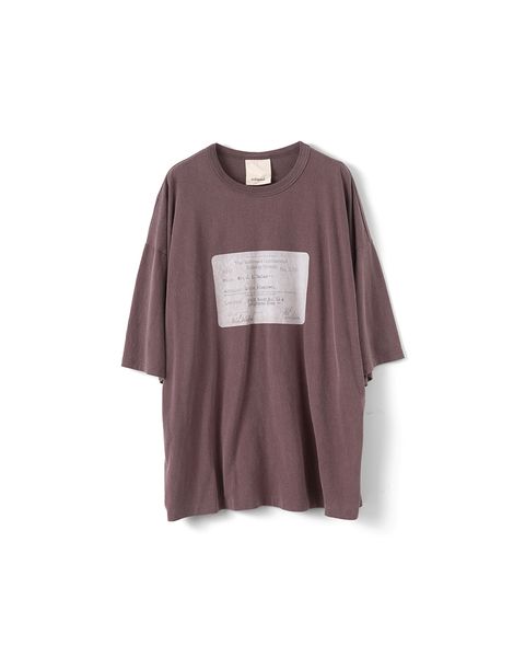 RAILWAY TICKET TEE（BROWN）