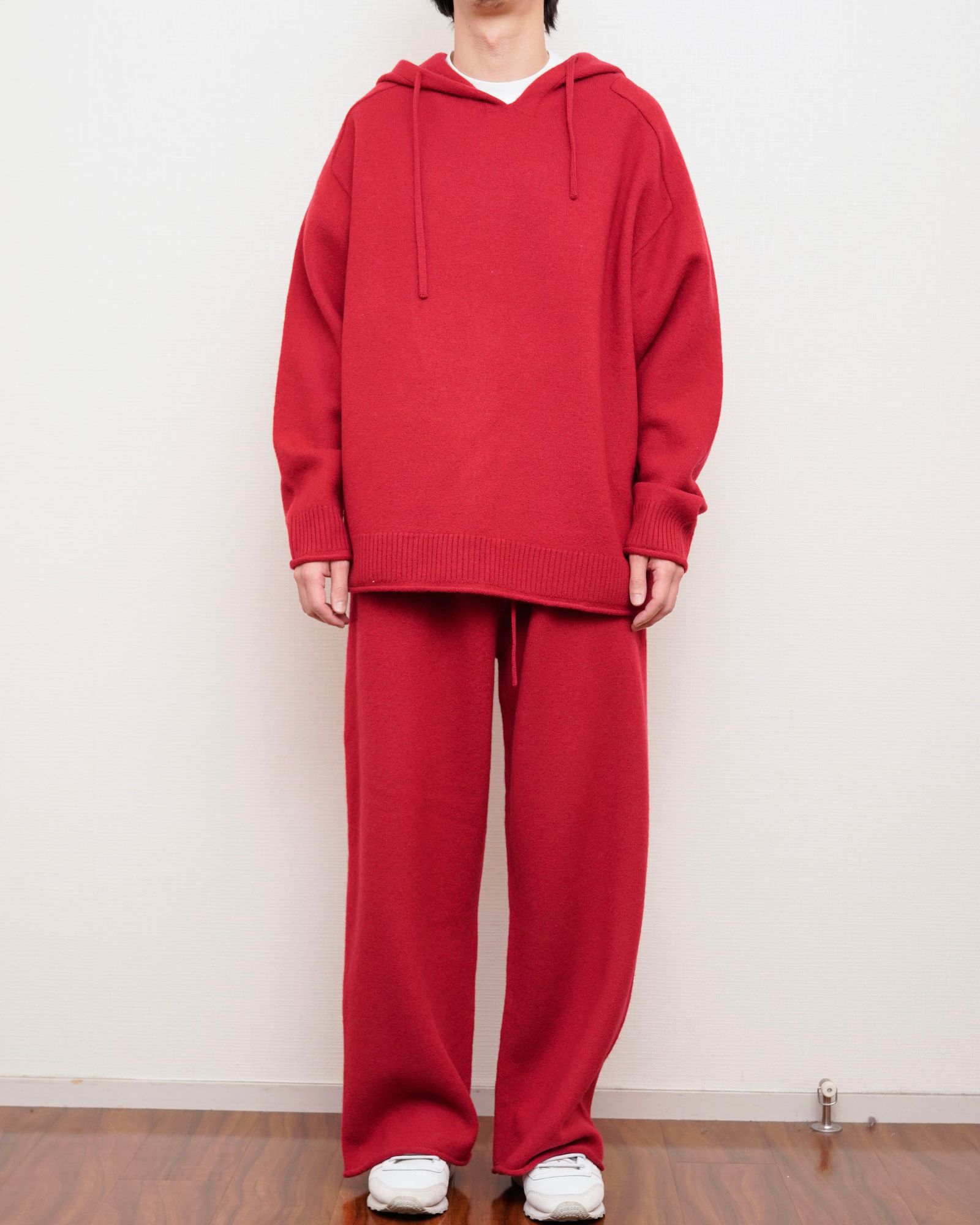 FELTED MERINO WOOL FOODIE KNIT（RED）