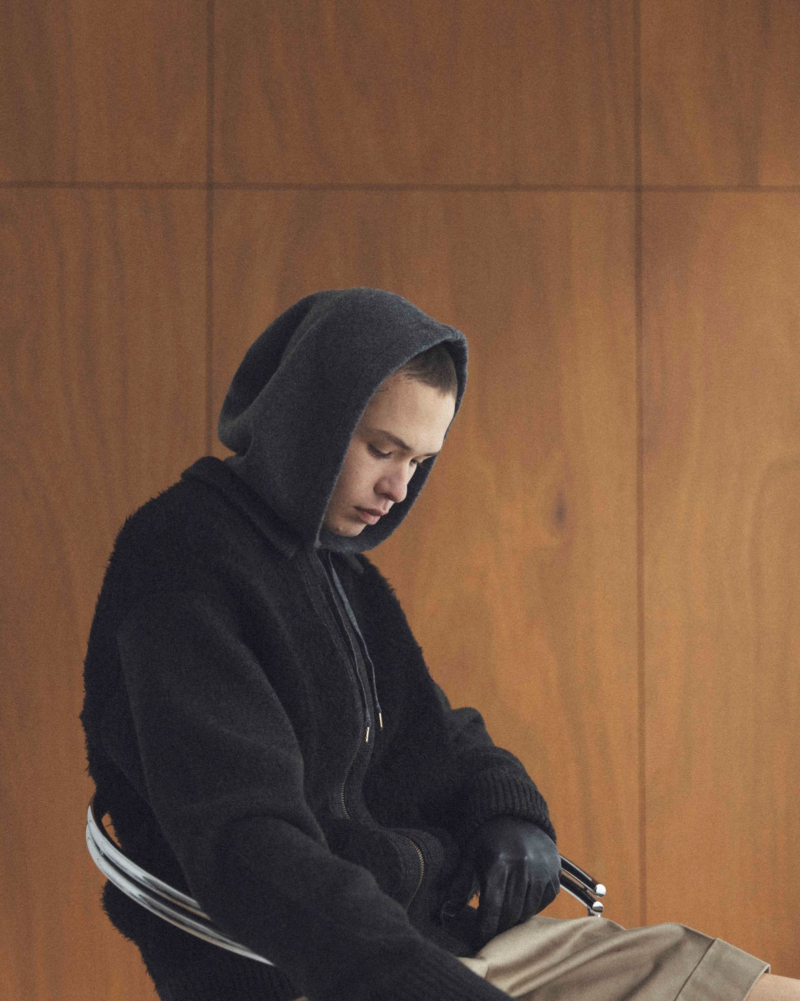 FUR KNIT JACKET（BLACK）