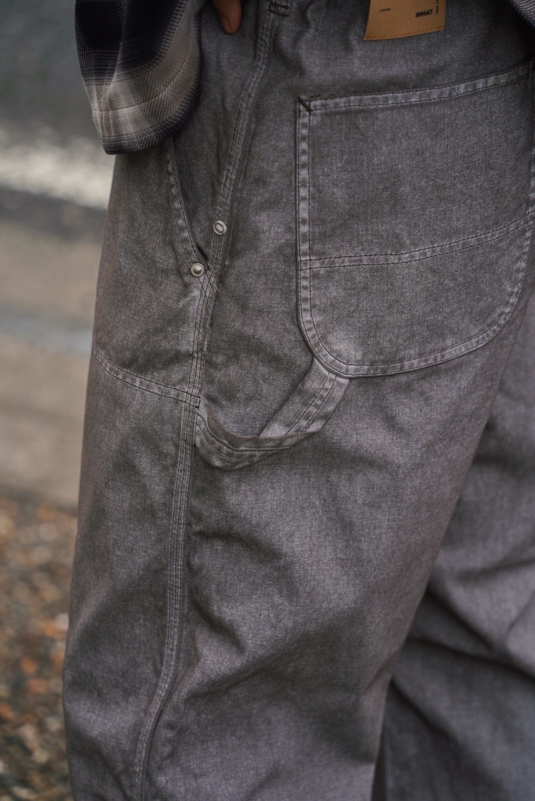 PIGMENT PRINT PAINTER PANTS（BROWN）
