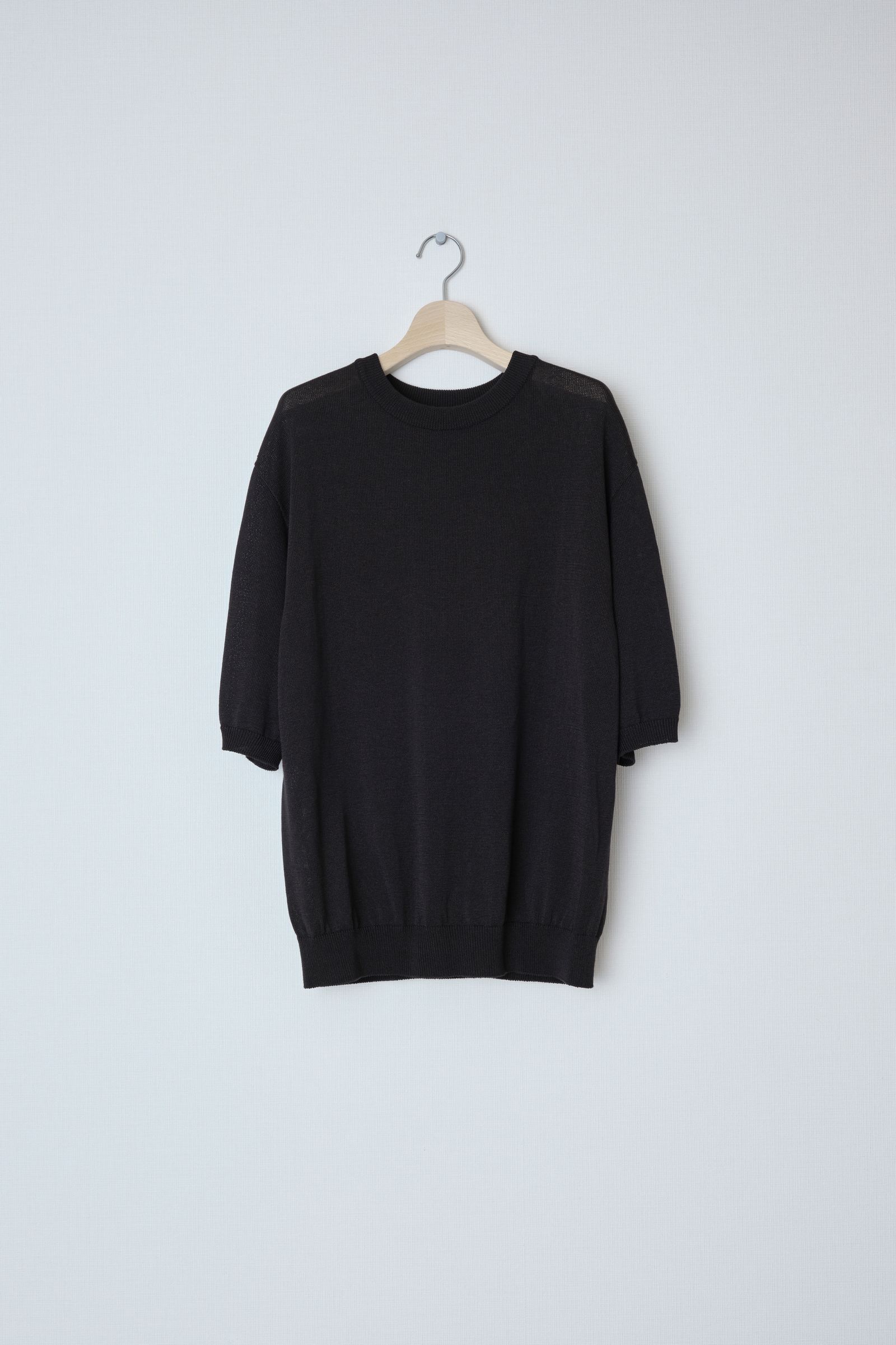 WIDE KNIT T-SHIRT(BLACK)
