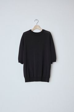 WIDE KNIT T-SHIRT(BLACK)