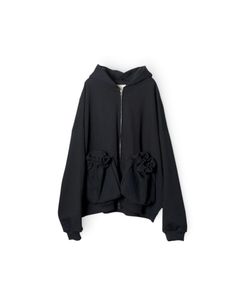 KINCHAKU" ZIPUP HOODIE（BLACK）