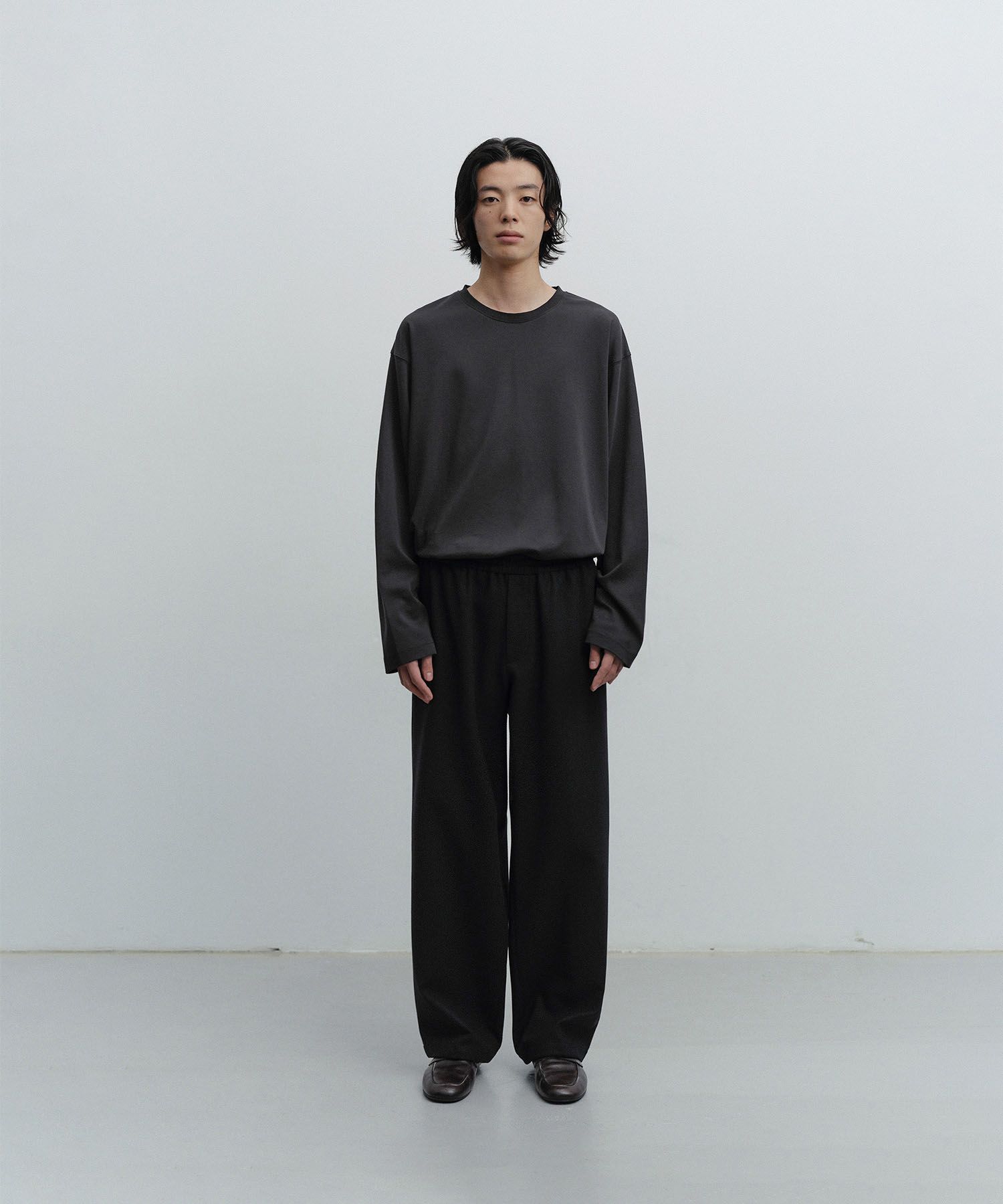 Cashmere Banding Easy Pants（BLACK）