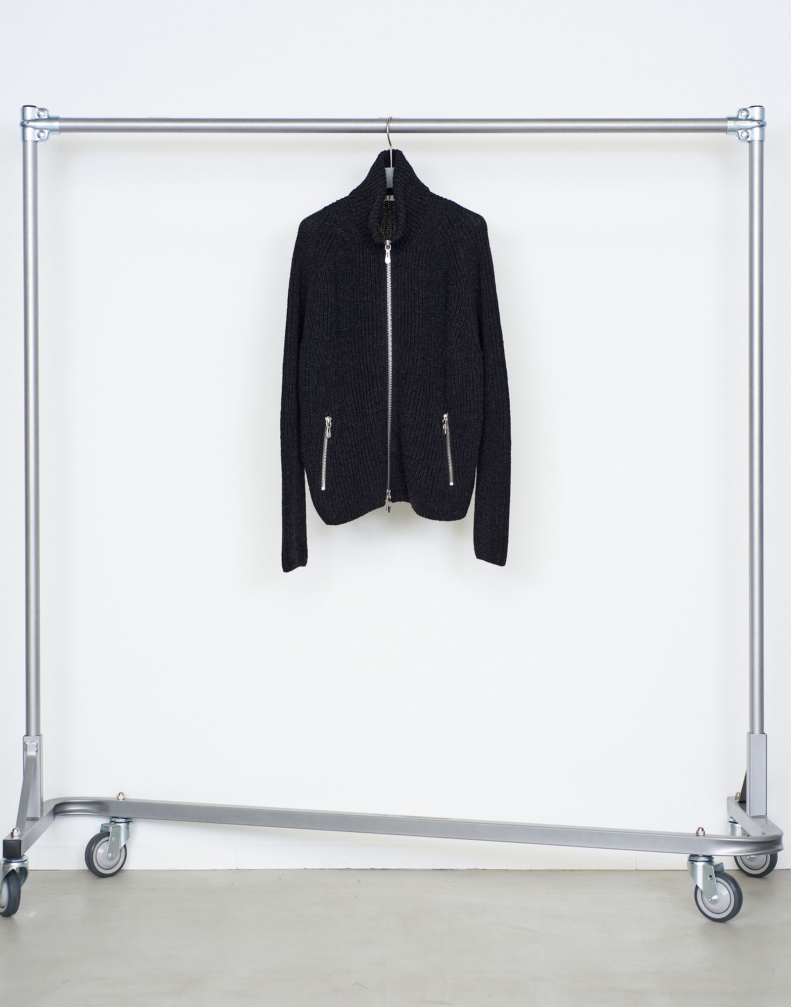DRIVERS ZIP UP SWEATER（BLACK）