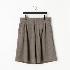 28G Loop Yarn Glen Check Shorts（BEIGE）