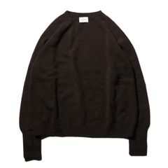Whole Garment Crew - Wool / Cashmere / Silk（BROWN）