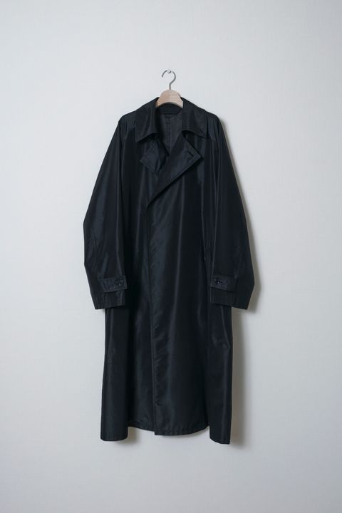 Silk OverSize Coat（BLACK）
