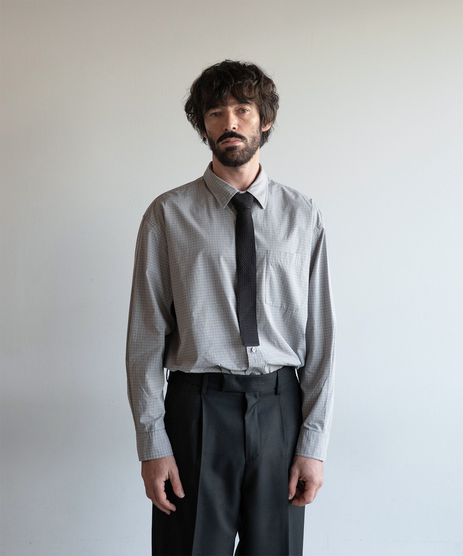 Ordinary Check Shirt（MID GRAY）