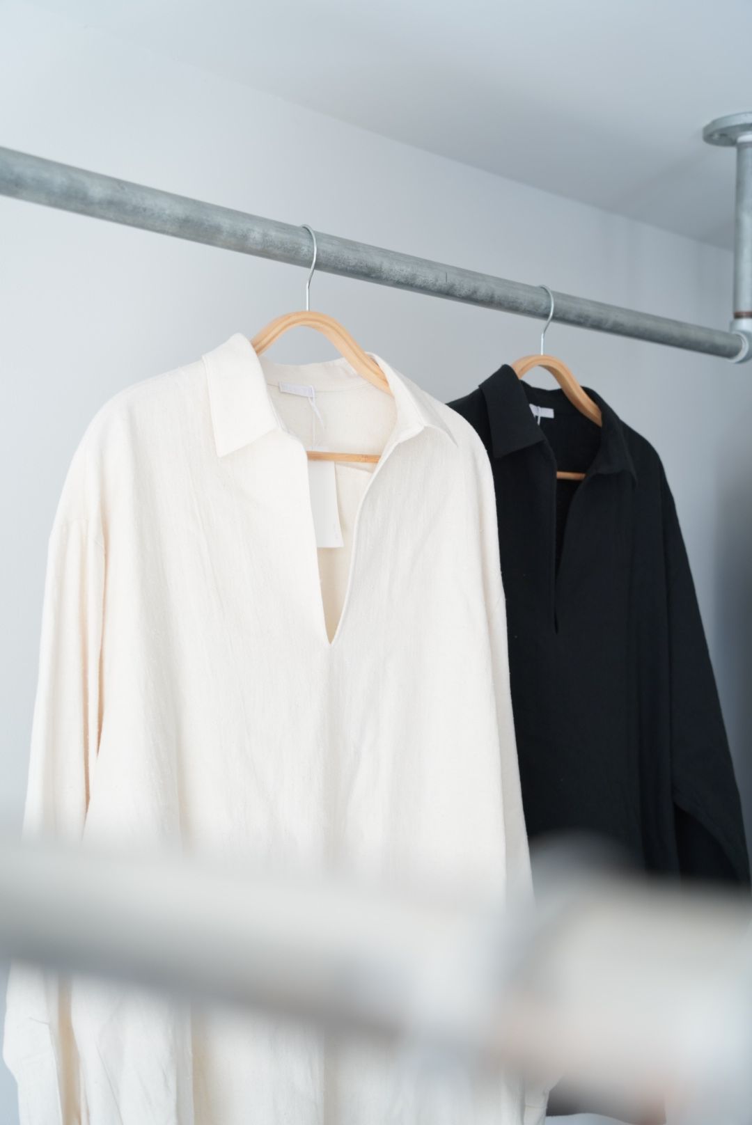 SILK COTTON SKIPPER SHIRTS（WHITE）