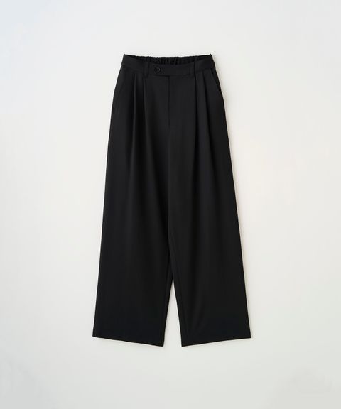 2TUCK WIDE EASY PANTS（BLACK）