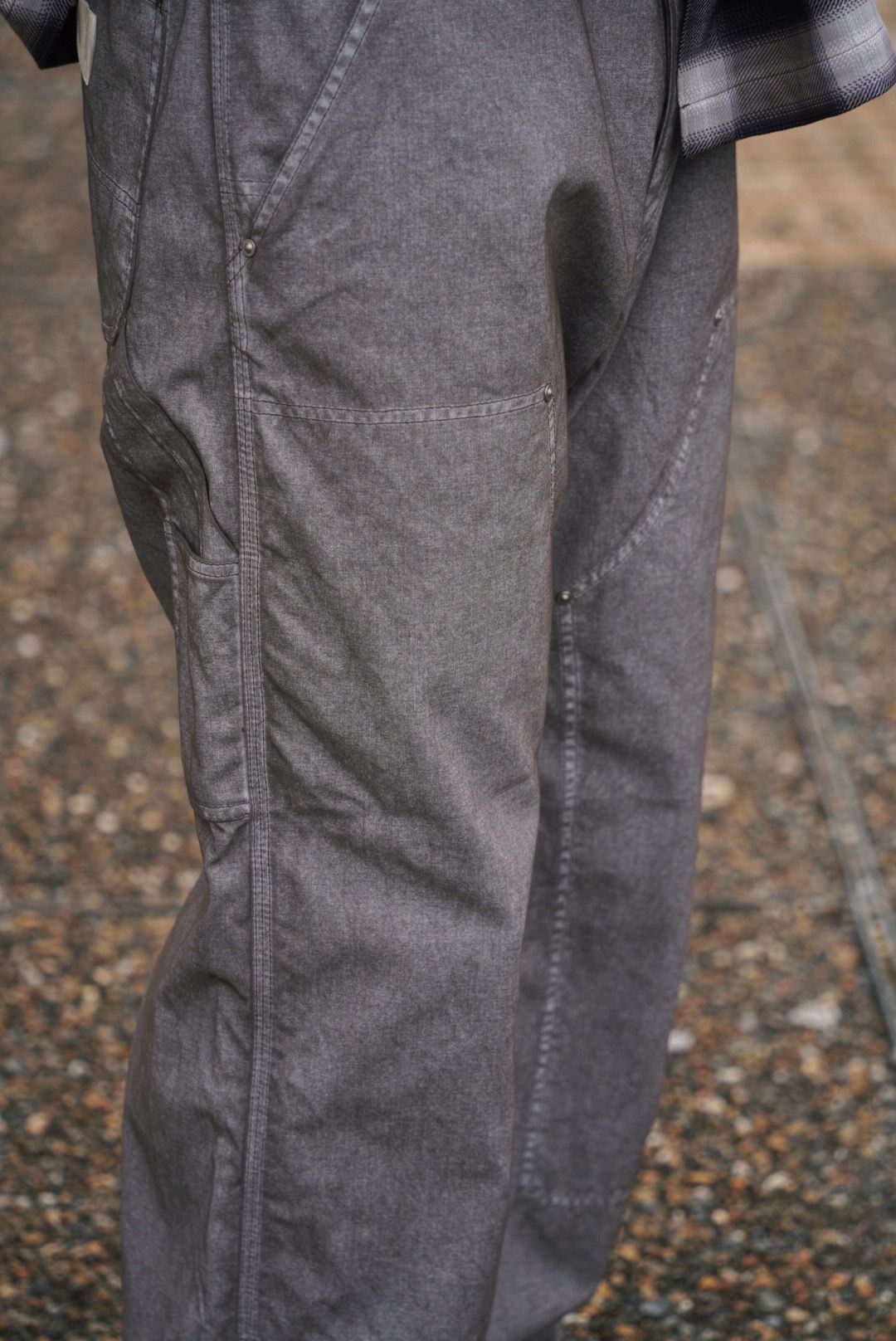 PIGMENT PRINT PAINTER PANTS（BROWN）