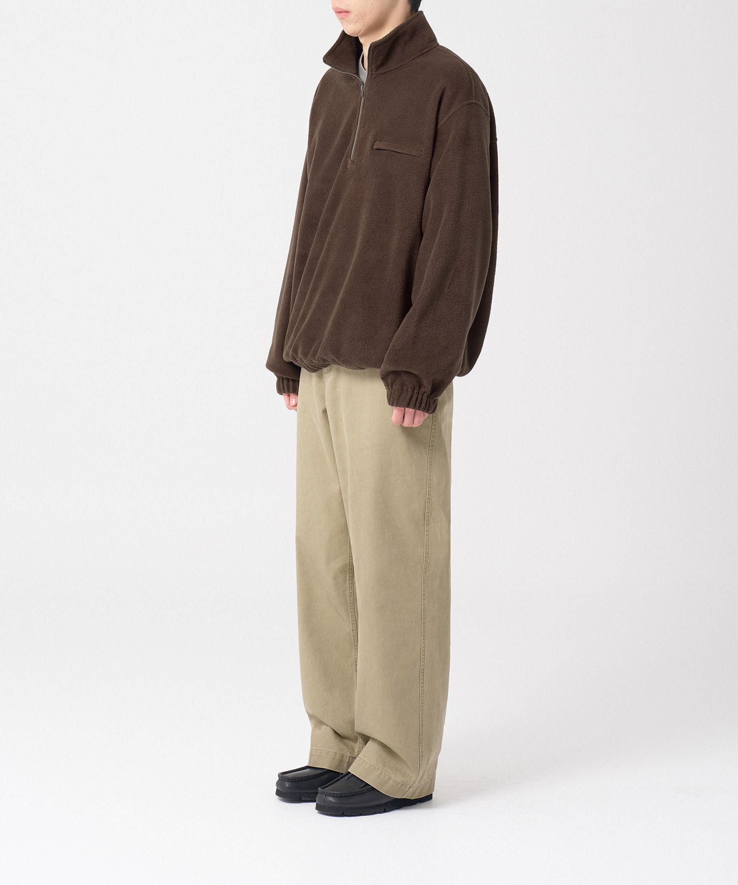 Tourist Fine Fleece Half Zip-up（KHAKI BROWN）