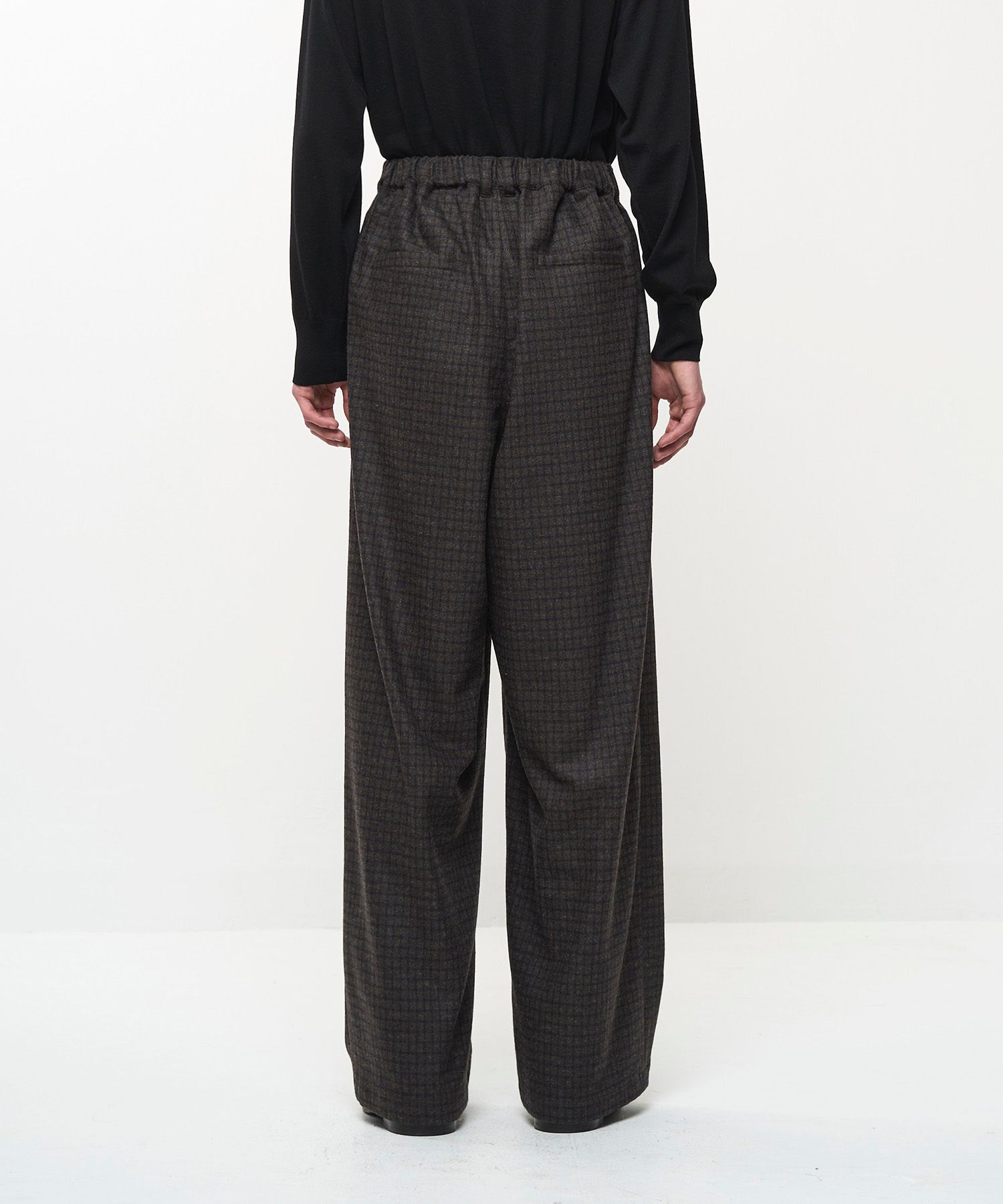2TUCK WIDE EASY PANTS（BROWN）