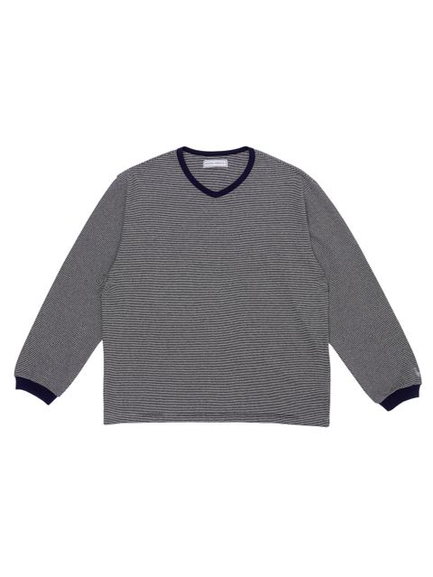 V NECK L/S TSHIRTS（NAVY）