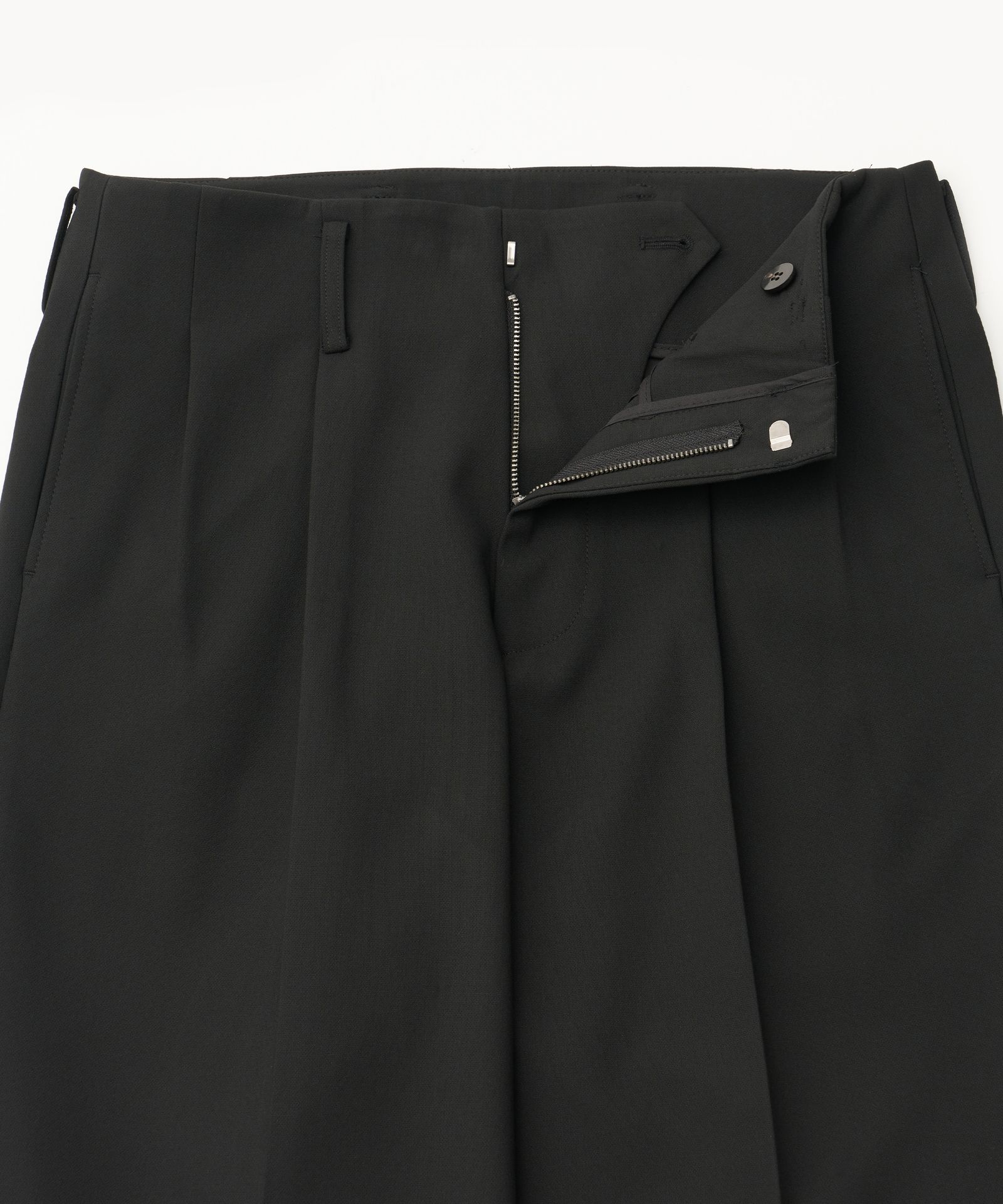Flow Wide Turn-up Pants（BLACK）