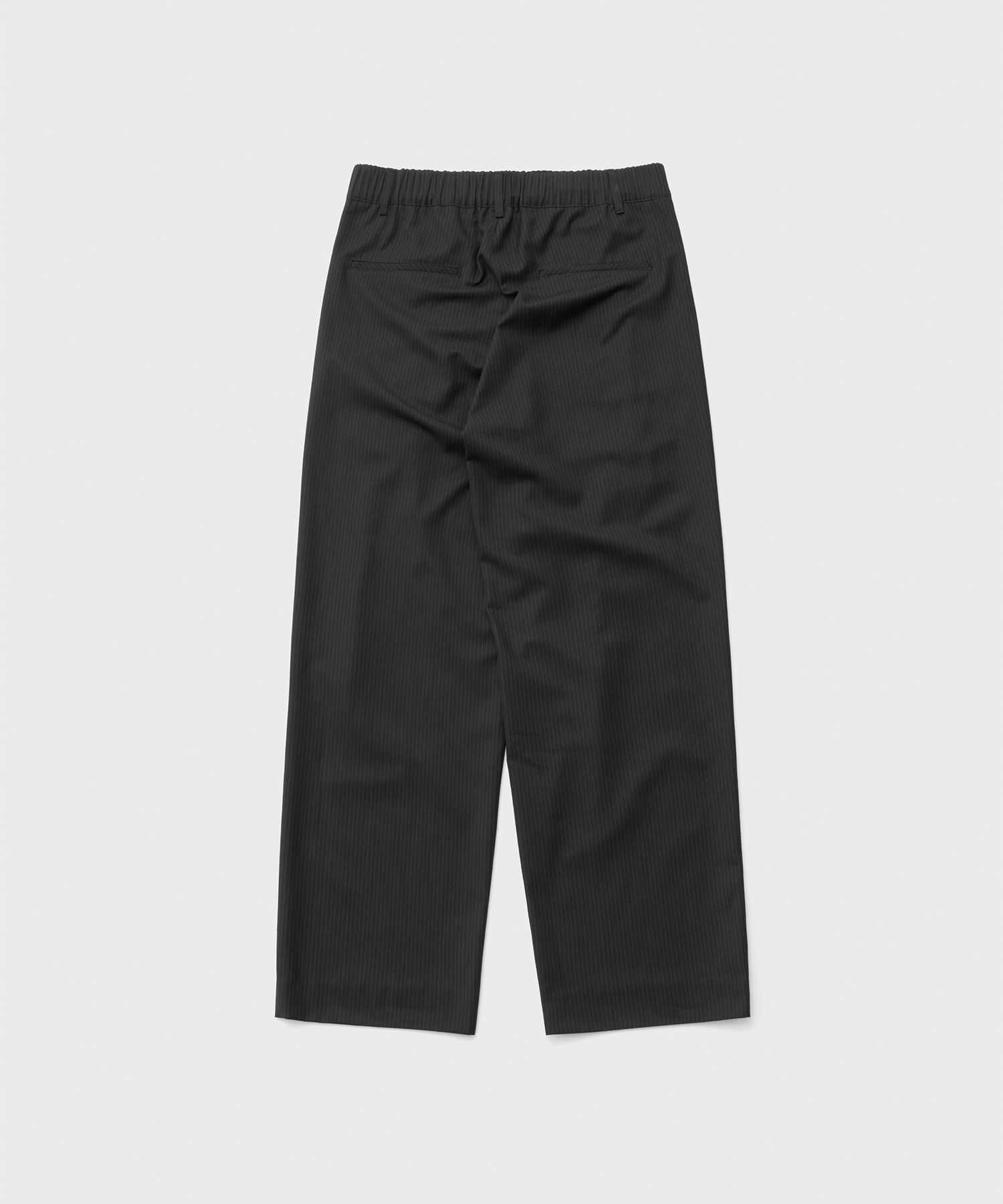 Narrow Stripe Tapered Slacks（BLACK）