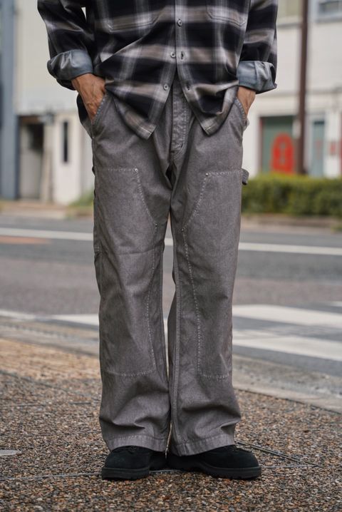 PIGMENT PRINT PAINTER PANTS（BROWN）