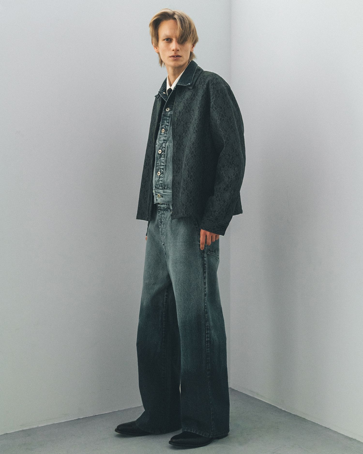 GRADATION DENIM JACKET（STEEL BLUE）