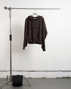 PANELLED ZIP UP HOODIE（BROWN）