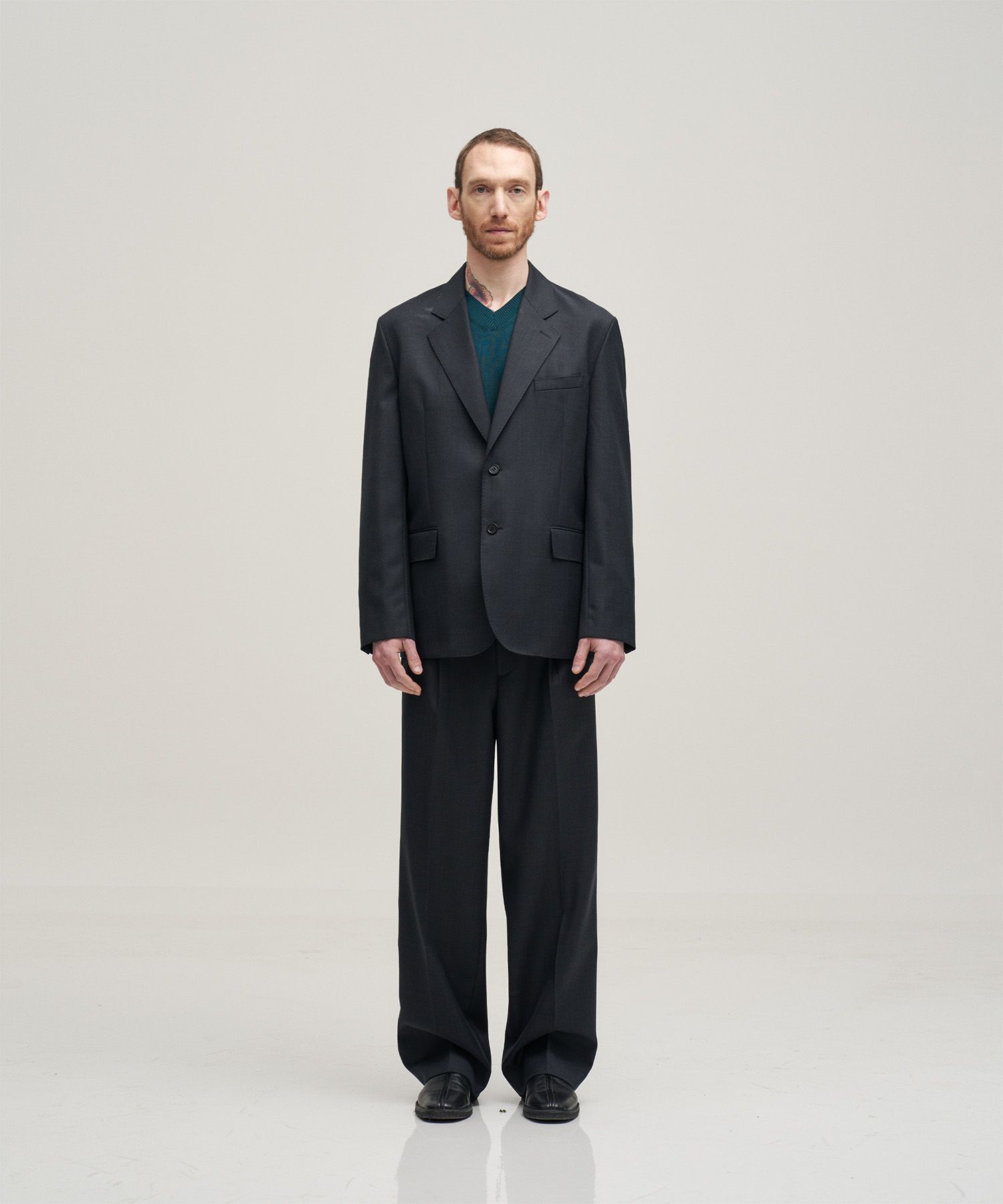 Legacy Single Wool Blazer（HEATHER CHARCOAL）