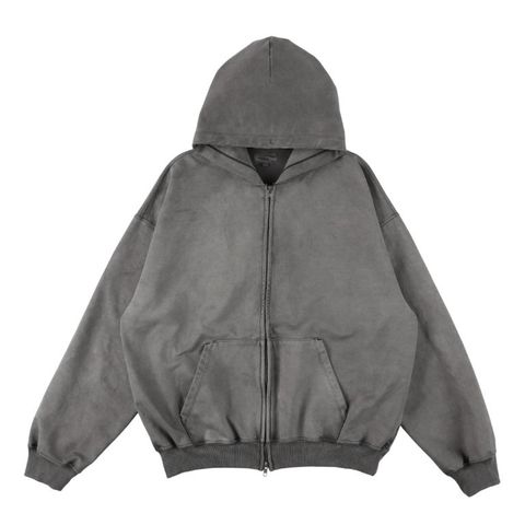 36G Fine Sweat Zip Hoodie（CHARCOAL PIGMENT）