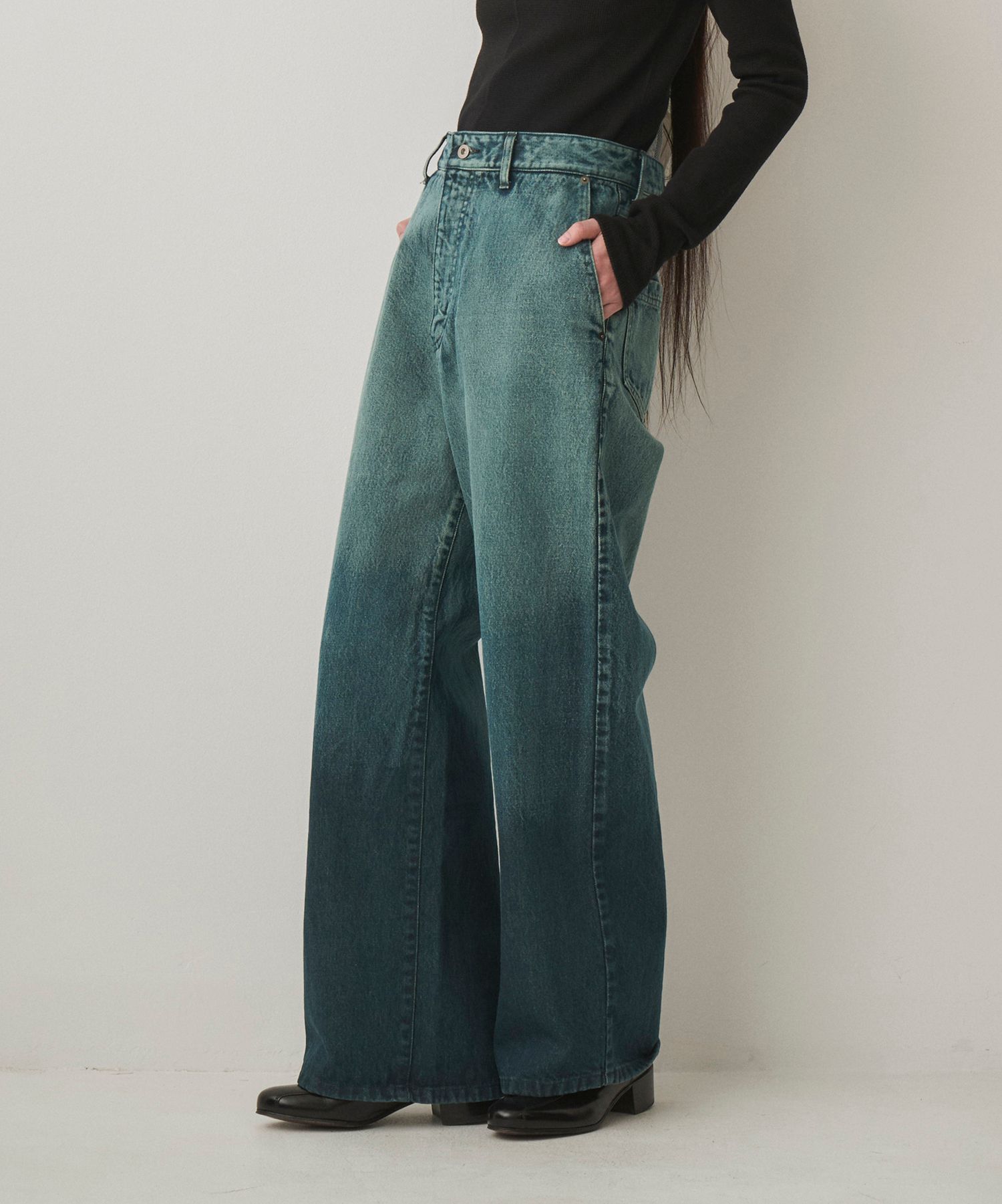 GRADATION WIDE DENIM（STEEL BLUE）