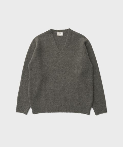 Current V-Neck Knit（Basalt）