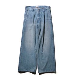 Wide selvedge jeans - Old vintage wash （Light indigo）