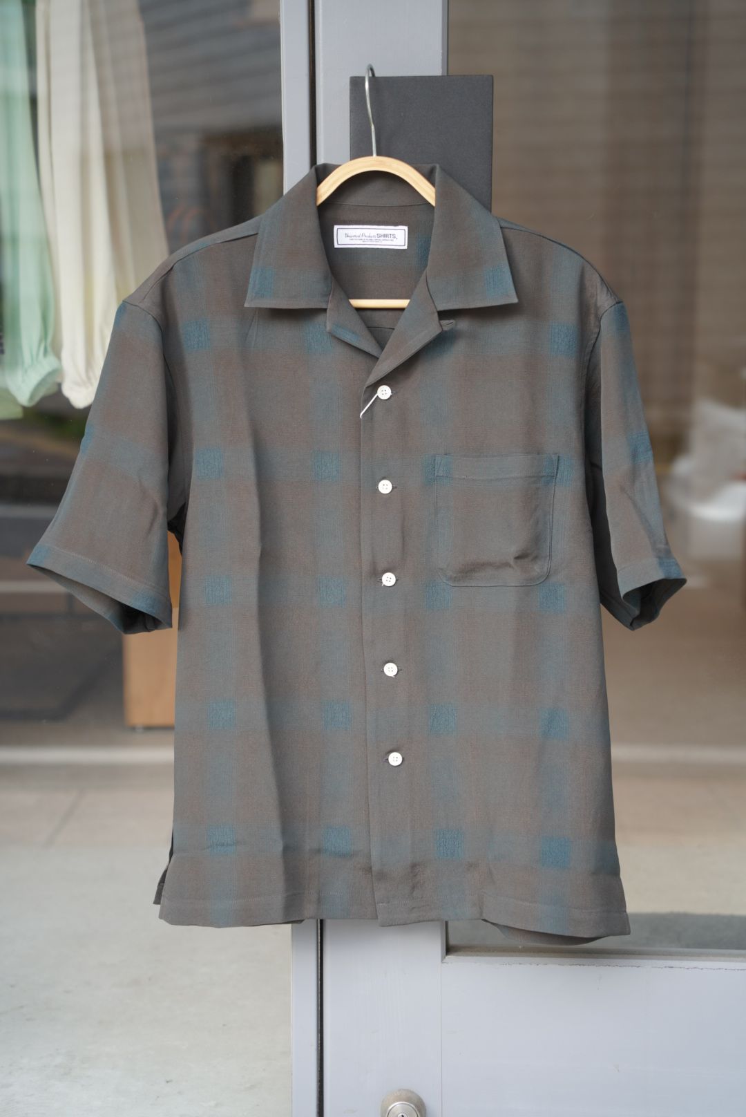 OPEN COLLOR S/S SHIRTS（BROWN)